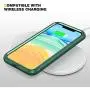 DIACLARA Compatible with iPhone 11 Case, Full Body Rugged Case with Built-in Touch Sensitive Anti-Scratch Screen Protector, Soft TPU Bumper Case Compatible with iPhone 11 6.1'' (Midnight Green)