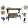 Kozyard Herbert 3 Person Outdoor Deluxe Patio Swing with Thick Comfortable Cushion, Waterproof Winter/Rain Cover (Beige)