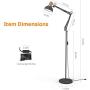 LEPOWER Metal Floor Lamp, Adjustable Architect Swing Arm Standing Lamp with Heavy Duty Base, Eye-Caring Reading/Drawing Lamp with On/Off Switch for Living Room, Bedroom, Study Room, Office(Sand Black)