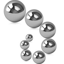 SATINIOR 8 Pieces Coin Ring Making Balls Monkey Fist Balls Stainless Steel Balls, Assortment of 3/ 4 Inch, 5/ 8 Inch, 9/ 16 Inch, 1/ 2 Inch, 7/ 16 Inch, 3/ 8 Inch, 5/ 16 Inch and 1/ 4 Inch