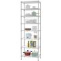 Finnhomy 8-Tier Wire Shelving Unit Adjustable Steel Wire Rack Shelving 8 Shelves Steel Storage Rack or Two 4-Tier Shelving Units with PE mat, Leveling Feet and Safety Device, NSF Certified, Chrome