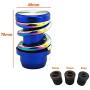 Manual Automatic Transmission Most Car Shifter Knob Aluminium Alloy Knobs Shift Gear Stick Head Large Red Spring Parts Removable (Blue Colorful)