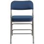 Flash Furniture HERCULES Series Premium Curved Triple Braced & Double Hinged Navy Fabric Metal Folding Chair Flash Furniture HERCULES Series Premium Curved Triple Braced & Double Hinged Navy Fabric Metal Folding Chair
