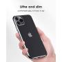 DTTO Compatible with iPhone 11 Pro Max Case, Slim Fit Clear Soft TPU Cover with Metal Luster Edge for 2019 iPhone 6.5 Inch，Silver