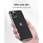 DTTO Compatible with iPhone 11 Pro Max Case, Slim Fit Clear Soft TPU Cover with Metal Luster Edge for 2019 iPhone 6.5 Inch，Silver