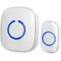 SadoTech White Wireless Doorbell & Chime For Home - Model C - 1 Push-Button Ringer, 1 Sound Receiver - Battery Operated, Waterproof, Long Range, 52 Door Bell Sounds, 4 Volumes SadoTech White Wireless Doorbell & Chime For Home - Model C - 1 Push-Button Ringer, 1 Sound Receiver - Battery Operated, Waterproof, Long Range, 52 Door Bell Sounds, 4 Volumes