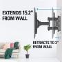 Mounting Dream TV Mount Full Motion TV Wall Mounts for 26-55 inch, Some up to 65 inch LED, LCD Flat Screen TV, Wall Mount Bracket up to VESA 400 x 400mm 99 lbs. Fits 16”, 18”, 24” Wood Studs MD2380-24