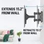 Mounting Dream TV Mount Full Motion TV Wall Mounts for 26-55 inch, Some up to 65 inch LED, LCD Flat Screen TV, Wall Mount Bracket up to VESA 400 x 400mm 99 lbs. Fits 16”, 18”, 24” Wood Studs MD2380-24 Mounting Dream TV Mount Full Motion TV Wall Mounts for 26-55 inch, Some up to 65 inch LED, LCD Flat Screen TV, Wall Mount Bracket up to VESA 400 x 400mm 99 lbs. Fits 16”, 18”, 24” Wood Studs MD2380-24