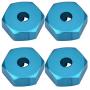 Dilwe Wheel Hex Adapter, 4 Pcs Metal 7mm to 12mm Wheel Hex Hub Adapter for RC Spare Part RC Car Upgrade Parts