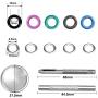 Yakamoz 300 Set 6mm 1/4 Inch Multi-Color Grommets Kit Metal Eyelets Set with Installation Tool for DIY Project Craft Clothes Shoes for Shoes Clothes Yakamoz 300 Set 6mm 1/4 Inch Multi-Color Grommets Kit Metal Eyelets Set with Installation Tool for DIY Project Craft Clothes Shoes for Shoes Clothes
