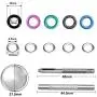 Yakamoz 300 Set 6mm 1/4 Inch Multi-Color Grommets Kit Metal Eyelets Set with Installation Tool for DIY Project Craft Clothes Shoes for Shoes Clothes