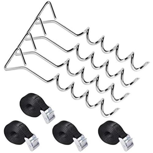 ZIZILAND Trampoline Anchor Kit, Heavy Duty Tie Downs System with Ground Wind Stakes, Set of 4