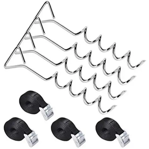 ZIZILAND Trampoline Anchor Kit, Heavy Duty Tie Downs System with Ground Wind Stakes, Set of 4 ZIZILAND Trampoline Anchor Kit, Heavy Duty Tie Downs System with Ground Wind Stakes, Set of 4