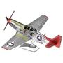 Metal Earth Fascinations ICONX Tuskegee Airmen P-51D Mustang Red Tail 3D Metal Model Kit