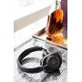 Master & Dynamic MW65 Active Noise-Cancelling Wireless Headphones – Bluetooth Over-Ear Headphones with Mic – Luxury Black Metal/Black Leather