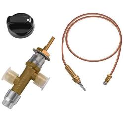 WADEO Low Pressure LPG Propane Gas Fireplace Fire Pit Flame Failure Safety Control Valve Kit （Low Pressure Propane Valve with 3/8'' Flare Inlet & Outlet）, Suitable for Gas Grill, Heater, Fire Pit