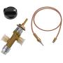 WADEO Low Pressure LPG Propane Gas Fireplace Fire Pit Flame Failure Safety Control Valve Kit （Low Pressure Propane Valve with 3/8'' Flare Inlet & Outlet）, Suitable for Gas Grill, Heater, Fire Pit