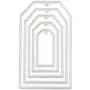 Mvchifay Cutting Dies Metal Stencils Scrapbooking Tool DIY Craft Carbon Steel Embossing Template for Paper Card Making (5 Pcs Tag)