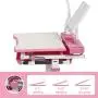 Diroan Kids Functional Desk and Chair Set, Height Adjustable Children School Study Desk with Tilt Desktop, Book Stand, LED Light, Metal Hook and Storage Drawer for Boys Girls (Pink) Diroan Kids Functional Desk and Chair Set, Height Adjustable Children School Study Desk with Tilt Desktop, Book Stand, LED Light, Metal Hook and Storage Drawer for Boys Girls (Pink)