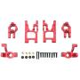 freneci Metal Suspension Arms Steering C Hub Carrier Flange Sleeve Upgrade Parts for 1/12 WLtoys 12428 12423 FY01/02/03 RC Truggy Buggy - Red
