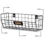 Wall35 Macon Hanging Fruit Basket for Kitchen Organization and Storage, Wall Mounted Metal Wire Baskets Set of 6 Black