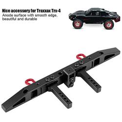 Dilwe RC Car Rear Bumper, Anti-Collision Aluminium Rear Bumper for Traxxax TRX-4 RC Crawler Cars Accessory Parts(Black)