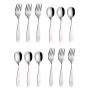 ANNOVA Kids Silverware 12 Pieces Childrens Safe Flatware Set Stainless Steel - 6 x Children Safe Forks, 6 x Children Tablespoons, Toddler Utensils, Metal Cutlery Set Engraved (12)