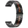 RABUZI Compatible for Samsung Galaxy Watch 45mm/46mm bands,22mm Enamel Process Stainless Steel Metal Watch Strap Compatible Samsung Watch 3 45mm,Gear S3 Frontier/Classic Smartwatch,Black+Orange