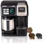 Hamilton Beach FlexBrew Thermal Coffee Maker, Single Serve & Full Pot, Compatible with K-Cup Pods or Grounds, Programmable, Black and Stainless (49966)
