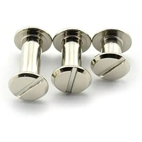 60 Sets Silvery Chicago Screws Assorted Kit 1/4 3/8 1/2 Inches Screw Posts Metal Accessories Nail Rivet Chicago Button for DIY Leather Decoration Bookbinding Round Flat Head Stud Screw 60 Sets Silvery Chicago Screws Assorted Kit 1/4 3/8 1/2 Inches Screw Posts Metal Accessories Nail Rivet Chicago Button for DIY Leather Decoration Bookbinding Round Flat Head Stud Screw