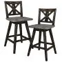 Homelegance Barstool (Set of 2) Amsonia Counter Height Swivel Stool (2 Pack), Black Homelegance Barstool (Set of 2) Amsonia Counter Height Swivel Stool (2 Pack), Black