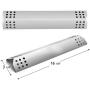 Hongso SPG451 (5-Pack) Stainless Steel Heat Plates, Heat Shield, Heat Tent, Burner Cover Replacement for Gas Grill Model Kitchen Aid 720-0745, Jenn Air Gas Barbecue Grills
