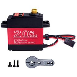 Miuzei 20KG Digital RC Servo Motor High Torque Servo Metal Gear Waterproof Servo for R/C Car Robot, DS3218MG Control Angle 270°