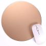 Round Mouse Pad LoiStu Round Aluminum Alloy Mouse Pad Winter and Summer Dual-Use Waterproof Antiski Matte Metal / High-Grade PU Leather Mouse Pad (Gold)