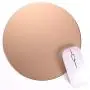 Round Mouse Pad LoiStu Round Aluminum Alloy Mouse Pad Winter and Summer Dual-Use Waterproof Antiski Matte Metal / High-Grade PU Leather Mouse Pad (Gold)