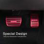 Thenice for 10th Gen Civic Anti-Slip Foot Pedals Aluminum Brake and Accelerator Pedal No Drilling Covers for Honda Civic 2020 2019 2018 2017 -Red