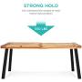 Best Choice Products 6-Person Indoor Outdoor Rustic Acacia Wood Picnic Dining Table w/Metal Finish Legs, Brown Best Choice Products 6-Person Indoor Outdoor Rustic Acacia Wood Picnic Dining Table w/Metal Finish Legs, Brown