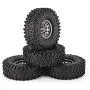 #N/V 4Pcs 1.9 Inch 120mm Rubber Tires Tire with Metal Wheel Rim Set for 1/10 Traxxas TRX-4 SCX10 RC4 D90 RC Crawler Car Part
