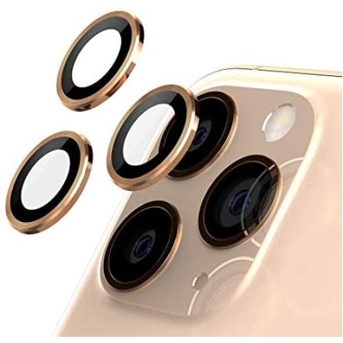 ETESTAR iPhone 11 Pro Max Camera Lens Protector, Metal Lens Cover Glass Ring Film Coverage Dust Proof Anti-Scratch Case Friendly for iPhone 11 6.1 / 11 Pro 5.8/ 11 Pro Max 6.5'' [Set of 3] - Gold