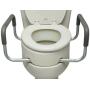Essential Medical Supply Elevated Toilet Seat with Arms, Elongated, 19.5 x 14 x 3.5 Inch