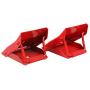 BIG RED TD3553 Torin Steel Safety Wheel Chock: Foldable Tire Stop, Red, 1 Pair
