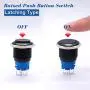 Taiss 12V 19mm Blue Light Illuminated Sign Car LED light bar Push Button Switch 1NO 1NC 3/4'' Mounting Hole Raised Latching Black Metal Toggle Switch BK-L19-CD-BU Taiss 12V 19mm Blue Light Illuminated Sign Car LED light bar Push Button Switch 1NO 1NC 3/4'' Mounting Hole Raised Latching Black Metal Toggle Switch BK-L19-CD-BU