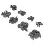 Qiilu 80pcs Woodruff Keys Kit, Metal Woodruff Keys Assortment Set Different Sizes Fasteners Mechanical Industry
