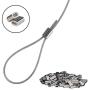 Lumuasky Picture Hanging Wire 90lb, Heavy Duty Stainless Steel Wire Rope for Hanging Picture Frame Mirror and Wall Art, Strong Metal Wire 124Feet with 100PCS Aluminum Crimping Sleeves
