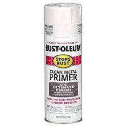 Rust-Oleum 7780830 Spray Paint, 12-Ounce, Flat White Clean Metal Primer