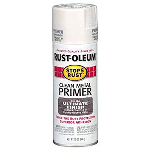 Rust-Oleum 7780830 Spray Paint, 12-Ounce, Flat White Clean Metal Primer