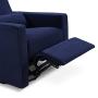 DaVinci Piper Upholstered Recliner and Swivel Glider in Navy, Greenguard Gold Certified