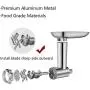 Food Meat Grinder Attachments Designed for KitchenAid Stand Mixers, Durable Metal Food Processor, Useful Mixer Accessory Including Sausage Stuffing Tubes