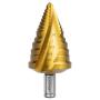 Luckyway 1-Piece 15 Steps HSS-CO(M35) 1/4 Inch to 1-3/8 Inch Titanium Step Drill Bit for Metal, Stainless Steel Drilling