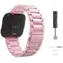 MoKo Band Compatible with Fitbit Versa/Versa 2/Versa lite Edition/Versa Special Edition, Stainless Steel Metal Watch Band Replacement Strap Bracelet - Rose Pink MoKo Band Compatible with Fitbit Versa/Versa 2/Versa lite Edition/Versa Special Edition, Stainless Steel Metal Watch Band Replacement Strap Bracelet - Rose Pink